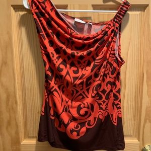 Red and maroon New York & Company tank top